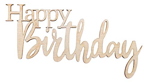 Rayher W.Mini Letter Happy Birthday,FSCMixCred, Natural, 8,5x4,7x0,3cm