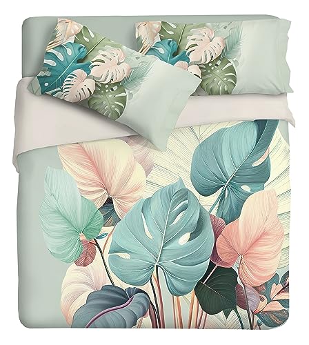 Fine Art Photographic Duvet Cover Set for Double Beds Botanic Design