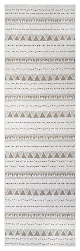 NORTHRUGS Indoor and Outdoor Rug Bahamas 80 x 350 cm - Reversible Rug Weatherproof Boho Design Ethnic Pattern Runner for Balcony Patio Garden Conservatory Living Room Rug Waterproof in Linen