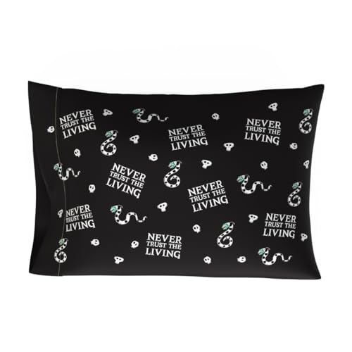 Franco Collectibles Beetlejuice Movie Beauty Silky Satin Standard Pillowcase Cover 20x30 for Hair and Skin, (Officially Licensed Product)