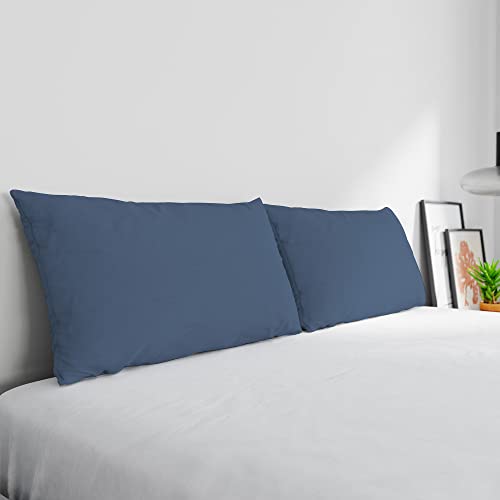 Max Color Pair of Pillowcases 100% Cotton, Made in Italy, Pillowcase Size 50 x 80 cm with Inner Flap, Plain Colour – AVIO