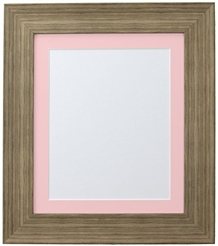 FRAMES BY POST Hygge Picture Photo Frame, Plastic Glass, Bear Creek Brown with Pink Mount, 36 x 24 Image Size 30 x 20 Inches