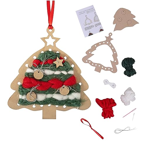 Trimits Make Your Own Weaving Hanging Decoration Kit, Christmas Tree