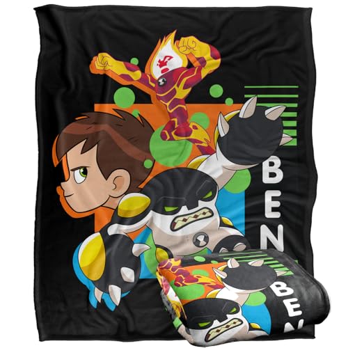 popfunk Ben 10 The Vibe Silky Touch Super Soft Throw Blanket 152 X 127 Cm