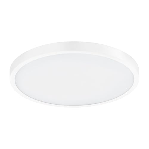 Eglo Access LED Ceiling lamp Fueva-A, 1 Flame wall lamp, Surface Mounted Aluminium and Plastic lamp in White, with Remote Control, Colour Temperature Change (Warm, Neutral, Cold), dimmable, Ø 30 cm