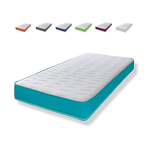 eXtreme comfort ltd Cooltouch Colours Teal Small Double Mattress - 120x190cm, 18cm deep. Memory Foam and Coil Spring Hybrid, Plush Comfort, UK Made Mattress in a Box