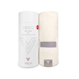 VOLO Hero Salt White Hair Towel - Ultra Soft, Super Absorbent, Quick Drying Nanoweave Fabric - Reduce Dry Time by 50% - Large Towel Wrap for All Hair Types - Anti Frizz & Anti Breakage - Microfiber