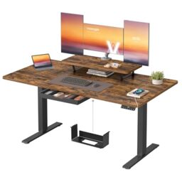 VASAGLE Electric Standing Desk, Height Adjustable, 140 x 70 cm