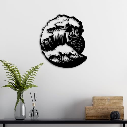 Stylish Black Decorative Metal Wall Accessory, 50 x 57 cm, 100% Metal, 1.5 mm Thickness, Lightweight 1.23 kg, Perfect for Modern Home Decor