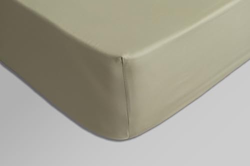 Fantasy Sateen Moss Green Fitted sheet 105x200cm