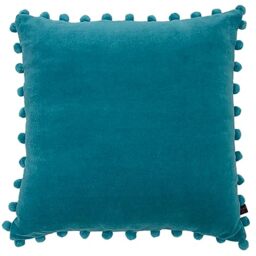 Ragged Rose 50cm x 50cm Cushion Covers - Pompom Cushion Covers with Zip Fastening - Velvet Cushion Cover for Living Room & Bedroom