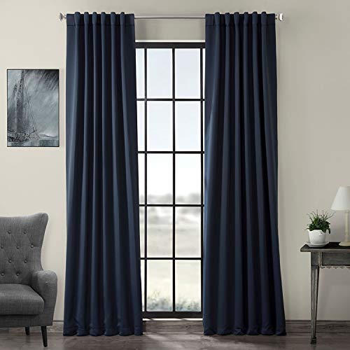 HPD Half Price Drapes Curtain For Room Darkening 50 X 84 (1 Panel), BOCH-193810-84, Navy Blue