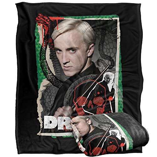 HARRY POTTER Draco Malfoy Photo Collage Officially Licensed Silky Touch Super Soft Throw Blanket 152 x 127 cm