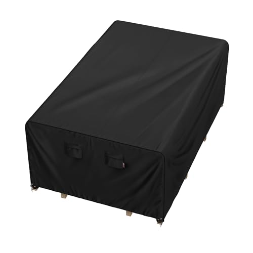 iBirdie Outdoor Patio Furniture Set Covers 84 x 56 inch fit 4 x 7 ft, 56, 54, 52 inch Wide, 84, 82, 80 inch Long Outside Dining Table and Chairs, Waterproof Weatherproof Cover, Heavy Duty 800D