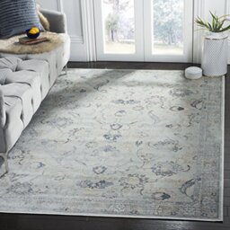 Safavieh Traditional Indoor Woven Rectangle Area Rug, Vintage Collection, VTG115, in Light Blue, 160 X 229 cm for Living Room, Bedroom or Any Indoor Space