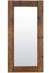 MirrorOutlet Natural Solid Wood Wall Mirror ,Silver,6Ft X 3Ft (183cm X 91cm), 183x91,Large
