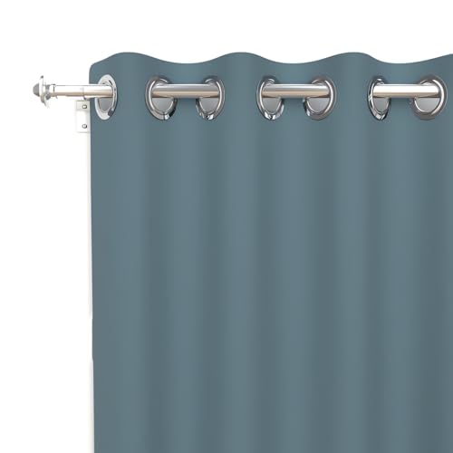 Soleil d'ocre Alix Curtain 140 x 180 cm Blue