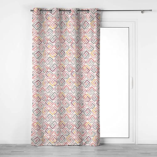 douceur d'Intérieur Eyelet Curtains Orange 140 x 240 cm