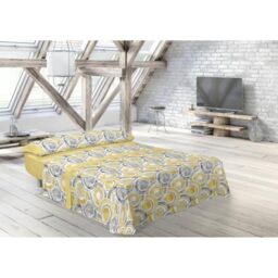 Pierre Cardin® 3-Piece Bed Sheet Set, 90 x 200 cm, 50% Polyester, 50% Cotton, 120 g/m², 144 Thread Count, Pillowcases 45 x 110 cm, Top Sheet 160 x 280 cm, ABDON Yellow