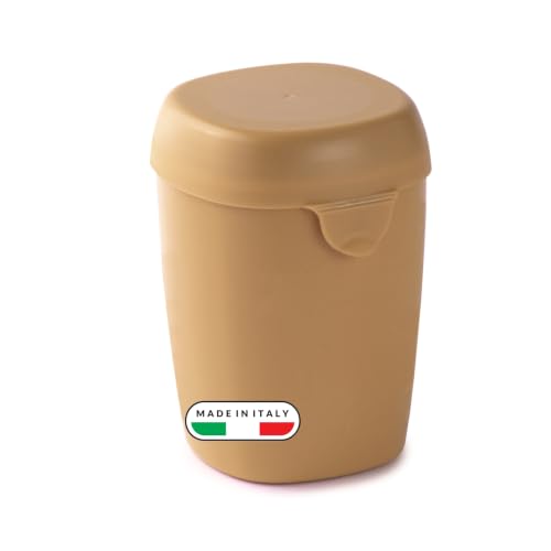 Snips Yoghurt Ice Box 0.5 L with Cooling Pad, Mustard, Made in Italy - Mustard 0.5 L yoghurt container, 10 x 9.5 x 13 cm, removable cooling pad, inner lid and dishwasher-safe parts