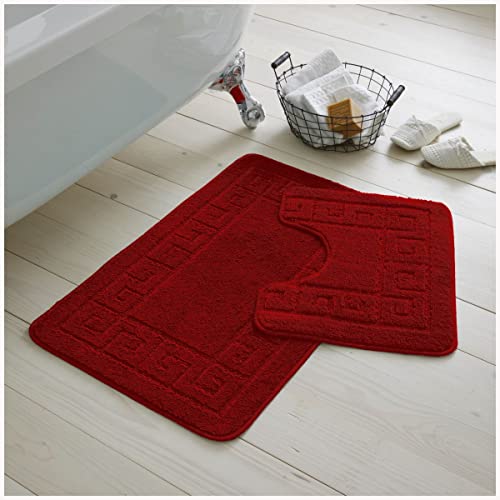 Gaveno Cavailia Super Absorbent 2 PIECE GREEK BATH SET Red