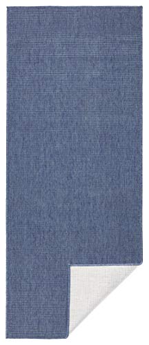 bougari Miami Reversible Rug 80 x 350 cm Blue Cream