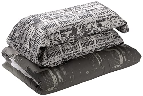 Catherine Lansfield CityScape Duvet Cover + Pillow Case 260 x 240 cm + 50 x 110 x 2 cm grey