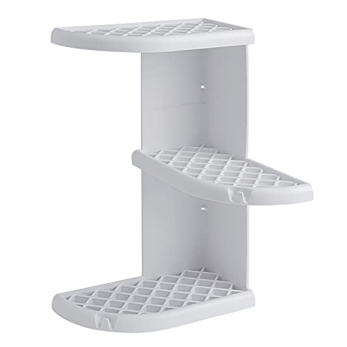Gedy Oscar Shower Caddy Thermoplastic Resins, White, 23 x 23 x 37.3 cm