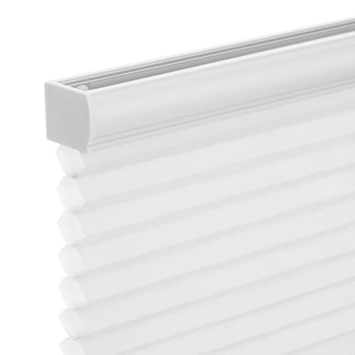 "Changshade Cordless Cellular Shades,Blackout Honeycomb Shades for Windows,Pull Down Pleated Blinds,Easy to Install for Indoor Windows and French Doors,White,31"" w x 72"" h"