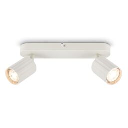 Briloner - Ceiling Light with Grooves, Adjustable, GU10, max. 9 W, Ceiling Spotlight, Ceiling Lights for Living Room, Ceiling Light Lounge, Ceiling Lights for Hallways, Bedroom, 28 cm, Antique White