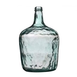 Natural Living Dame Jeanne Vase 10 L Recycled Glass Diameter 24.5 cm x Height 40 cm
