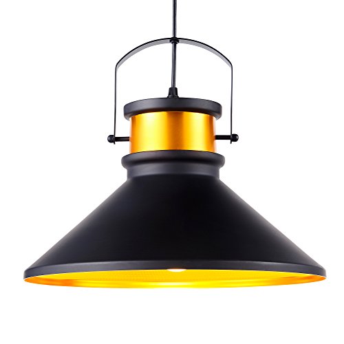 VERSANORA Teamson Home Pendant LED Light Black Modern Hanging Ceiling Lighting VN-L00036-UK