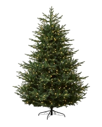 WeRChristmas Pre-Lit Northern Fir Dual Candle LED Tree, 7ft - 7ft Northern Fir with 1,546 PE tips, 580 dual-colour candle LEDs, 10 functions, memory, 3m lead and hinged branches