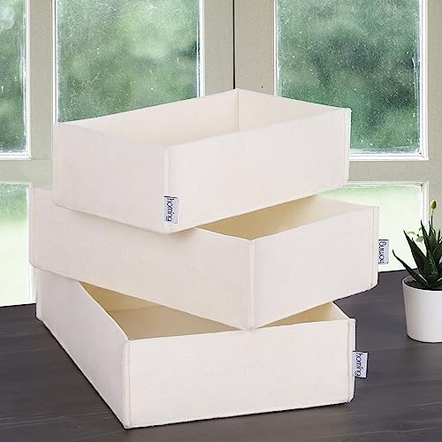 WELL HOME MOBILIARIO & DECORACI??N Flat Desk Organizer Set (3 Pieces) Cream