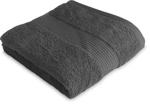Le linge de Jules Hand Towel 50 x 90 cm – 100% Cotton – 450 g/m² – Anthracite