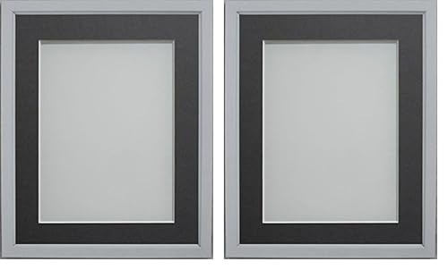 Frame Company Drayton Range 12x10-inch Grey Picture Photo Frame with Mount For Image Size 10x8-inch (Pack of 2)