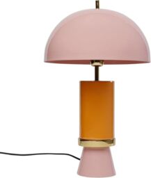 KARE Design Table Lamp Josy, Pink, Steel, Bedside Lamp, Elegant Lighting, Room Decor, Bedroom, Living Room, Bulb Not Included, 51 x 30 x 30 cm (H/W/D)