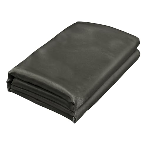 Homiest Dark Grey Satin Flat Sheet, Twin Silky Bed Top Sheet Only - Pure Polyester With Lustrous Finish, Protects Hair And Reduces Facial Wrinkles, Fade And Wrinkle Resistant, Machine Washable