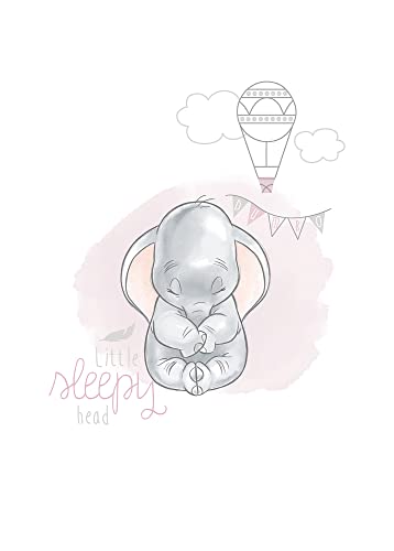 Komar Dumbo Sleepy - Size: 50 x 70 cm Wall Picture - Art Print (without frame) - Disney