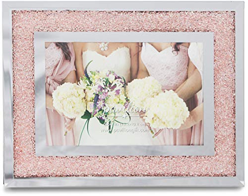 "Pavilion Gift Company Glorious Occasions Pink Crystal Wedding Bridesmaids Picture Frame, 6"" x 4"", Peach"