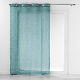 Douceur d'Intérieur, Solea 140 x 240 cm Linen Look Woven Printed Eyelet Curtain