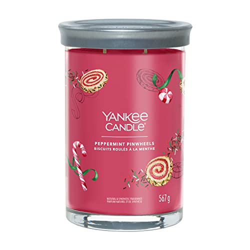 Yankee Candle Signature Scented Candle - Peppermint Pinwheels Large Tumbler Candle with Double Wicks - Soy Wax Blend Long Burning Candle for Women