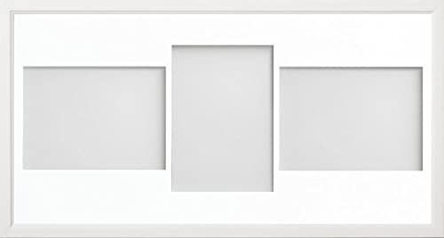 Frame Company Drayton Multi Aperture Photo Frame, White, 20x10 for 7x5 inch (x3 LPL)