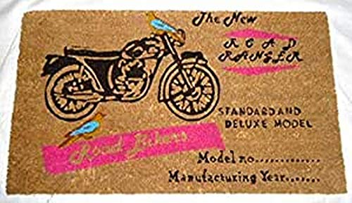 Decorative Coir Entrance Door Mat Motorcycle 70 cm x 40 cm