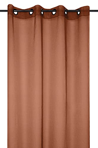 Stof Lovely Casa - Voile - Monna Model - Terracotta - 140 x 280 cm - 100% Polyester