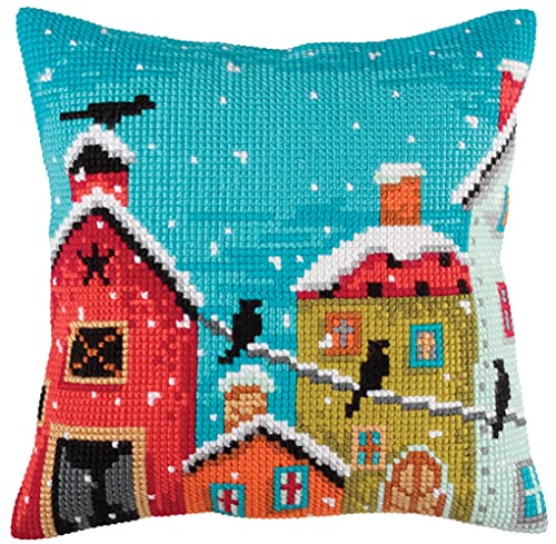 Collection D'Art Cross Stitch Cushion, Cotton, Multicoloured, 40x40cm