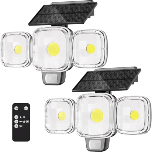 Rottogoon 1500mAh Solar Lights Outdoor Motion Sensor for Garden, 3 Modes