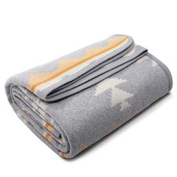 "ACUSHLA Merino Wool Throw - Soft Warm Thick Washable Bed Couch Outdoor Camping Travel Car Blanket Throw All Season, Morocco Grey 63"" x 51"""