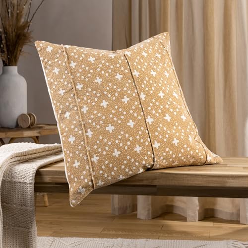 Yard Helm Organic Look Cotton Feather Filled Cushion - Twin Pack