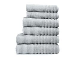 6-Pack Bathroom Hand Towels - Premium Egyptian Cotton, 650 GSM - Extra Soft, Quick-Dry & Absorbent Washable Towels - Luxury Face & Hand Towels for Home, Gym & Spa (50x80 cm) - Silver